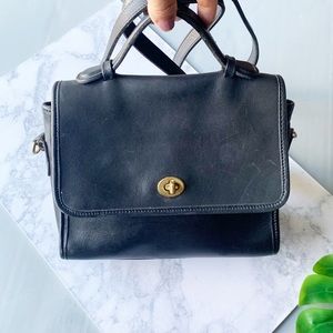 Coach Vintage Black Leather Bar